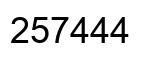 Number 257444 black image