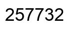 Number 257732 black image