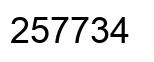 Number 257734 black image
