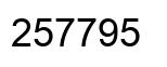 Number 257795 black image
