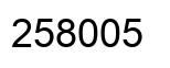 Number 258005 black image