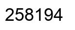 Number 258194 black image