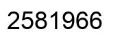 Number 2581966 black image