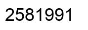 Number 2581991 black image