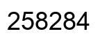 Number 258284 black image