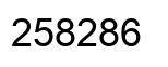 Number 258286 black image
