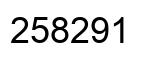Number 258291 black image