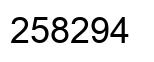 Number 258294 black image