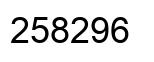 Number 258296 black image