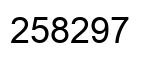 Number 258297 black image