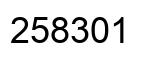 Number 258301 black image