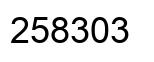 Number 258303 black image