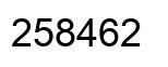 Number 258462 black image