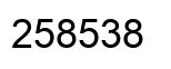 Number 258538 black image