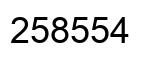Number 258554 black image