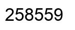 Number 258559 black image