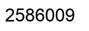 Number 2586009 black image