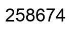 Número 258674 imagen negro