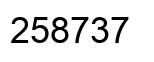 Number 258737 black image