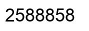 Number 2588858 black image