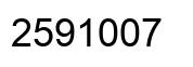 Number 2591007 black image