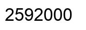 Number 2592000 black image