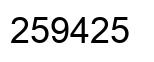 Number 259425 black image