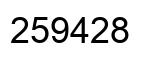 Number 259428 black image