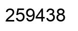 Number 259438 black image
