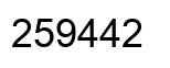 Number 259442 black image