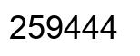 Number 259444 black image
