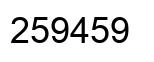 Number 259459 black image
