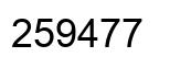 Number 259477 black image