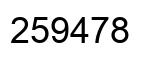 Number 259478 black image