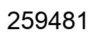 Number 259481 black image