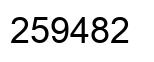 Number 259482 black image