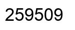 Number 259509 black image