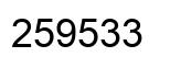 Number 259533 black image