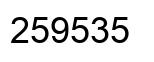 Number 259535 black image