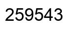 Number 259543 black image