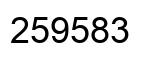 Number 259583 black image