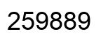 Number 259889 black image