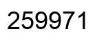 Number 259971 black image