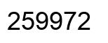 Number 259972 black image