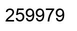 Number 259979 black image