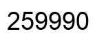 Number 259990 black image