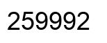 Number 259992 black image
