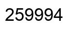 Number 259994 black image
