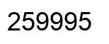Number 259995 black image