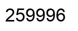 Number 259996 black image